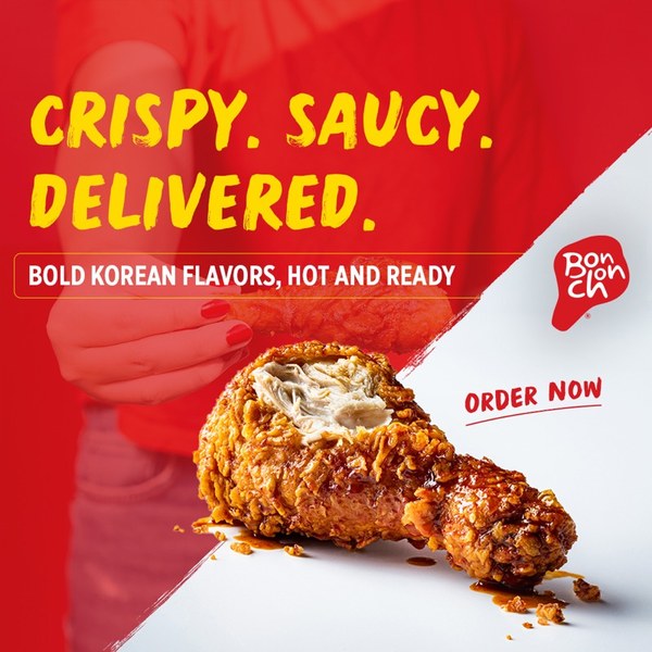 Bonchon PHL ad — crispy saucy delivered