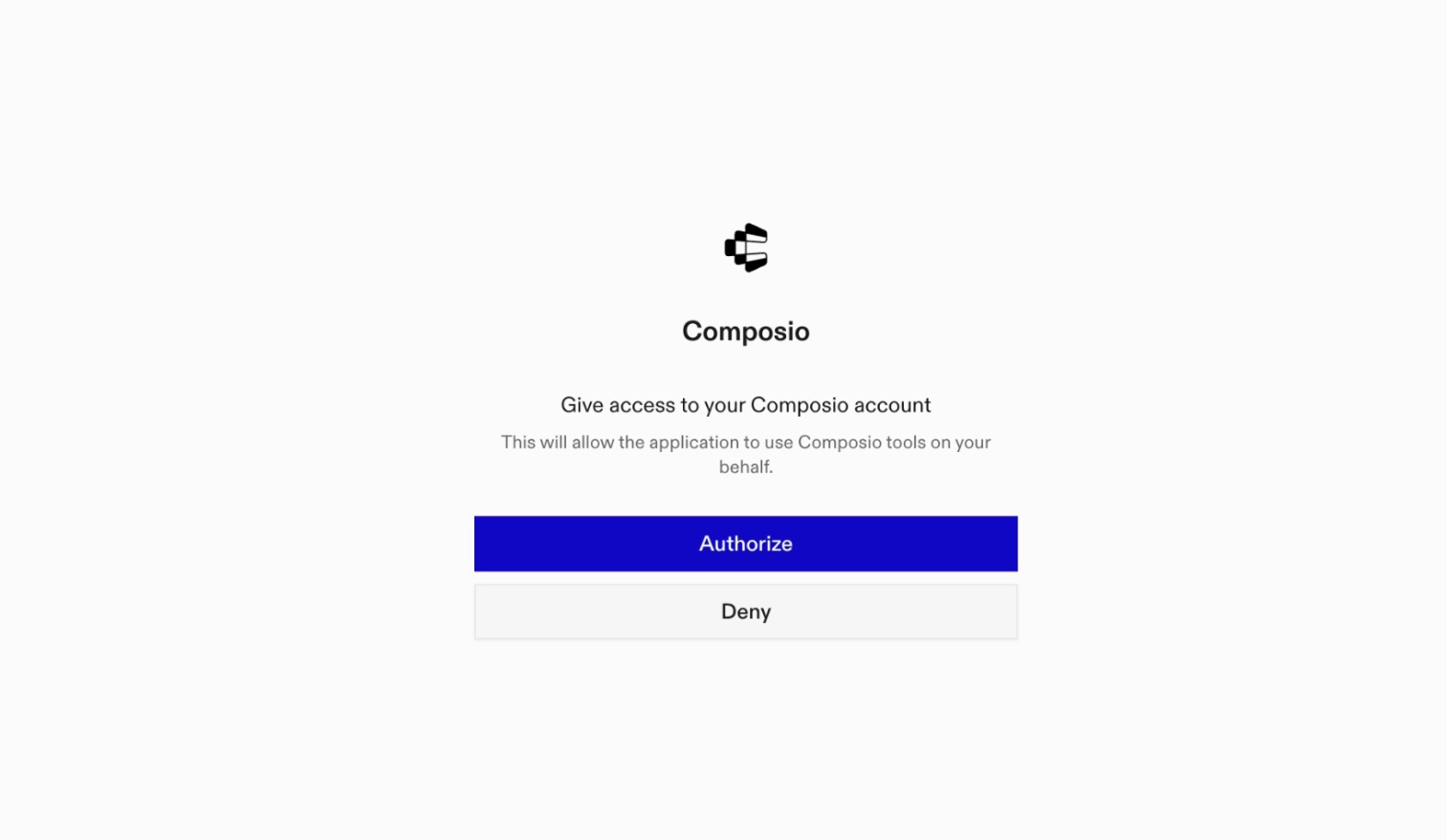 Composio app authorization · Instagram account authorization follows separately